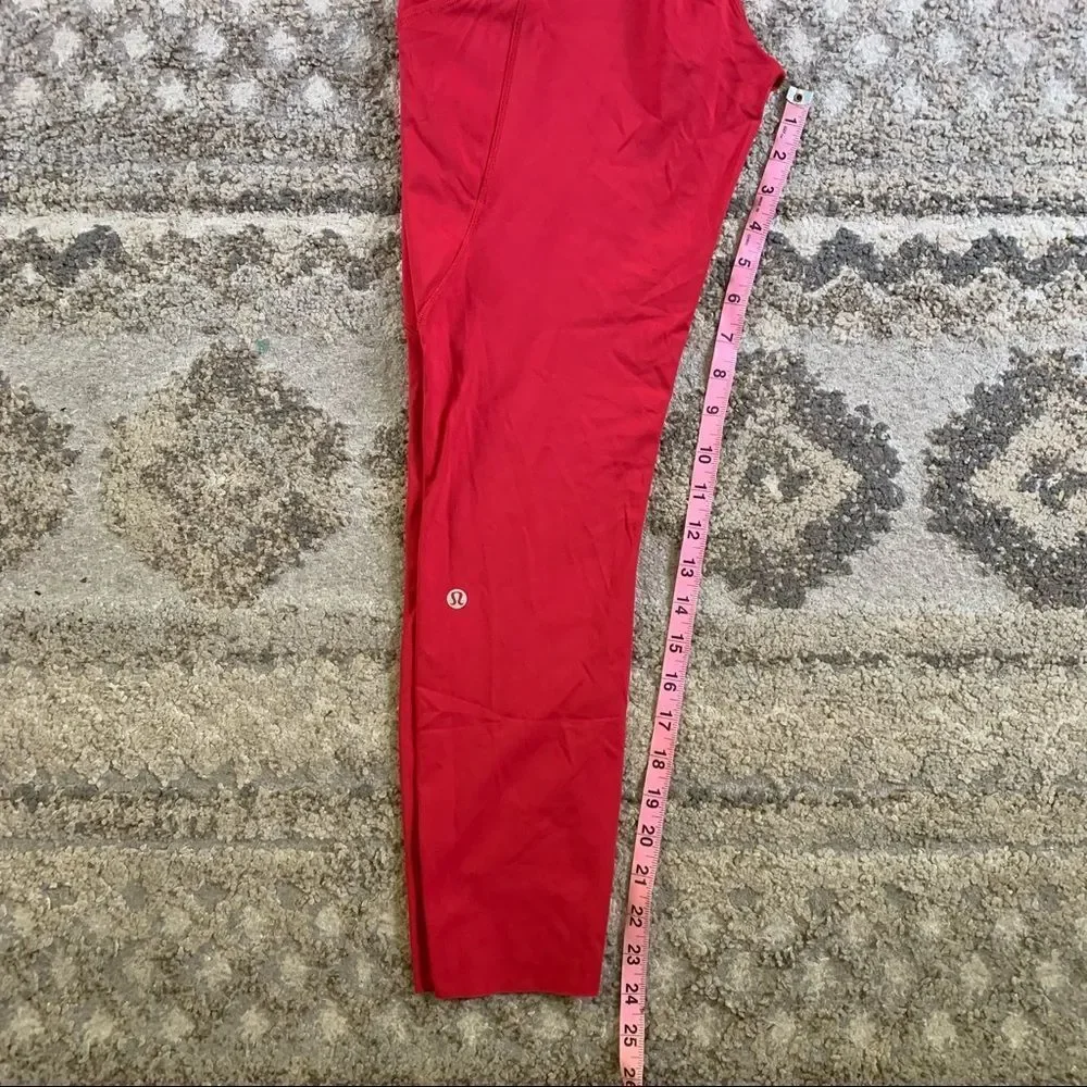 Lululemon Fast & Free 7/8 Tights ll Non-Reflective Nulux 10 Dark Red
